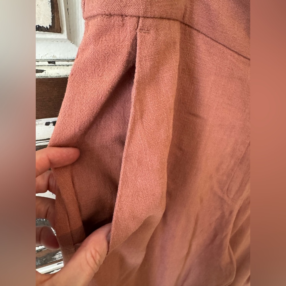 ASOS High-Rise Wide-Leg Pants in Apricot - size 12 tall - Picture 7 of 13